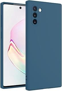 جراب سامسونج Galaxy Note 10 غطاء أزرق نحيف خلفي ناعم TPU سيليكون مرن مطفي لـ ® (أزرق)