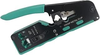 أداة كبس RJ45 لكابلات Cat5 Cat6 Cat7 أداة كبس RJ11 لكابلات شبكة الإيثرنت - معدات كبس معيارية، أداة كماشة صغيرة