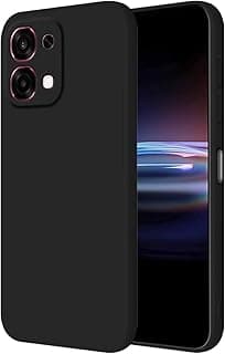 جراب لهاتف Oppo A6 Pro 5G، (6.57 بوصة) جراب هاتف من السيليكون السائل TPU مع حماية من السقوط، غطاء سيليكون، (أسود)