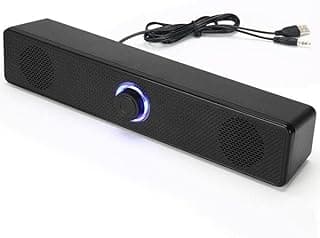 سماعة كمبيوتر ساوند بار - 3 وات * 2.0 قناة - مخرج 3.5mm + تعمل بـ USB للابتوب والكمبيوتر المكتبي