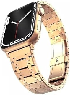Stainless Steel Watch Band Compatible with Apple Watch Series 11/10/9/8/7/6/5/4/3/2/1/Ultra (42mm/44mm/45mm/46mm/49mm) – Elegant and Rustproof Geometric Links Design