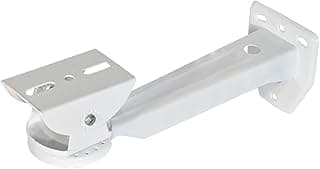 26cm Wall Mount Security Camera Bracket Metal Iron Adjustable Angle (White)