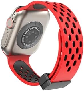 Silicone Band Compatible with Apple Watch 42mm/44mm/45mm/46mm/49mm, Perforated Breathable Sport Strap for Ultra 3/2/1 & Series 11/10/9/8/SE