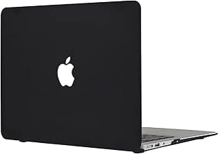 TECOOL MacBook Air 13 Case 2010-2017 (Model: A1466 / A1369), Ultra Slim Plastic Hard Shell Case Cover for MacBook Air 13.3 inch - Black