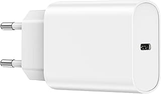 شاحن من ويدبليويو بمنفذ USB متوافق مع آيفون وهواتف أندرويد، منفذ واحد، 20 واط، شحن سريع مع حماية ذكية وتصميم مدمج