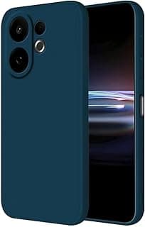 جراب ظهر سيليكون لهاتف فيفو V60 5G - جراب TPU ناعم ببطانة داخلية، حماية كاملة، مقاوم للخدش والصدمات (أزرق)