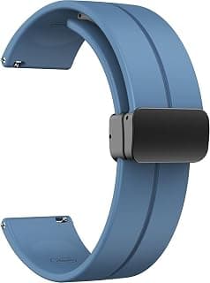 22mm Magnetic Silicone Strap Compatible with Redmi Watch 5 Active/5 Lite/Watch 3 45mm/46mm/Gear S3/GT4 GT3 GT2 GT 46mm/GT2E/GT3 Pro/GT 5 Pro