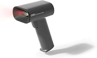 Deli S228W Wireless 1D/2D Barcode Scanner, CMOS Handheld QR & Barcode including memory Reader with, USB Plug & Play, Screen and Paper Code Scanning – Black