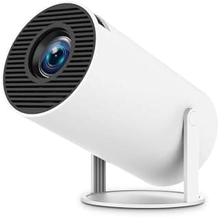 جهاز عرض فيديو صغير محمول عالي الدقة HD بدقة 4 بيكسل 1080P يدور 180 درجة من سيسينو يدعم واي فاي مزدوج 2.4/ شبكة الجيل الخامس 5G وبلوتوث 5.0 واندرويد وايزو 11.0 ذكي مناسب للنزل والسينما، شفاف