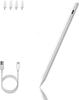 Stylus Pen for iPad, Fast Charging Apple Pencil 1st Generation, Tilt Sensitivity & Palm Rejection, Compatible with iPad Pro 11"/12.9", iPad mini 5/6, iPad Air 3/4/5, iPad 6/7/8/9/10 (White)