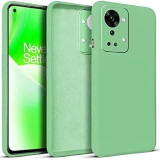 For Oneplus Nord 2T Silicone Back Color Cover,Camera Protection From Shocks From TPU Compatible For Oneplus Nord 2T (6.43'') (Mint Green)
