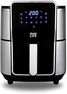 One Life HAF720BP Air Fryer 7 Liter 1800-Watt Digital-Black Silver