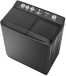 Washing Machine Half Auto Capacity 7 Kg 1400 RPM Lint Filter, Anti-Shock Body, Anti-Rat Baseplate Silver x Black TVH-HM07T(SK)