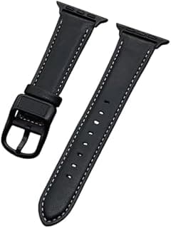 سوار جلد طبيعي من Nopatia متوافق مع ساعة ابل سلسلة 9/8/7/6/5/4/3/2/1 (38mm/40mm/41mm) سوار بديل جلد طبيعي فاخر