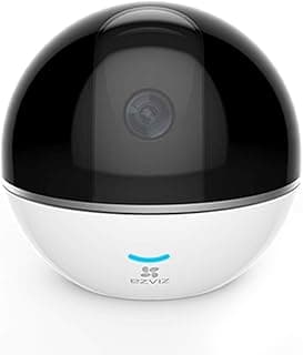EZVIZ كاميرا مراقبة منزلية ذكية C6TC، 1080P واي فاي، كاميرا مراقبة مع تتبع الحركة، دوران 360 درجة، تحدث ثنائي الاتجاه، رؤية ليلية رائعة - ابيض
