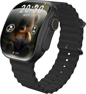 ساعة ذكية X10 Ultra3 بشاشة منحنية NFC، تصميم أنيق 49MM، تتبع اللياقة البدنية، مكالمات وشحن لاسلكي، تطبيق wearfitpro، للرجال والنساء (أسود)