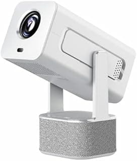 Smart Android Projector with Auto Focus & Keystone, 3500 Lumens HD 720p Native Resolution, Supports 1080p, Creates a 150-Inch Display for an Effortless Home Cinema Setup (Black & White)