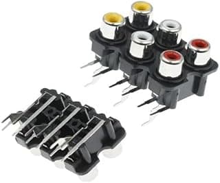10 قطع مقبس RCA أنثى للصوت والفيديو AV (3+3 فتحات)