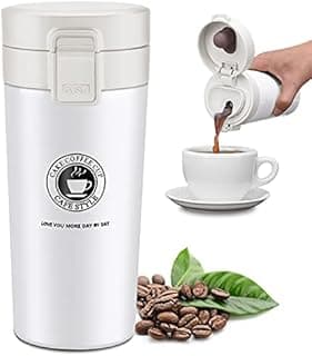 380 ml Stainless Steel Coffee Thermal Mug, Vacuum Insulated Mug, Travel Mug, BPA-Free, Leak-Proof
