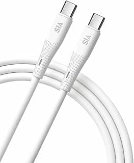 SIA Power Link BKAC60-1SRWT Type-A to Type-C 60W Fast Charging Cable 1 Meter Braided High Speed Data Transfer for Smartphones Tablets - White
