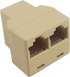 محول سبليتر RJ45 من توصيل بمقبس وبمنفذ أنثى مزدوج 1 إلى 2 بواجهة LAN إيثرنت CAT 5/CAT 6