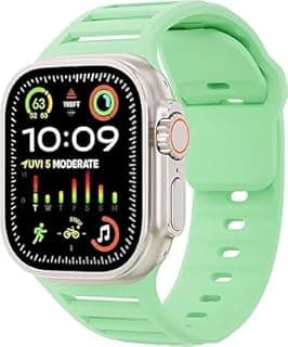 Nopatia Silicone Band Compatible with Apple Watch Series 10 46mm and Compatible with Ultra 2/1 49mm, Air Holes Wristband Compatible with Series 9/8/SE (45mm/44mm/42mm)