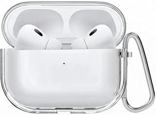 Clear Case for AirPods Pro 3 (2025) – Shockproof Transparent Protective Cover with Holder Hook, Scratch-Resistant TPU Case Compatible with Apple AirPods Pro 3rd Generation
