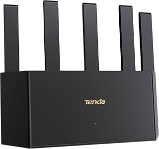 Tenda TX2L Pro راوتر جيجابت واي فاي 6، أسود، 4 هوائيات خارجية، 1501 ميجابت في الثانية، ثنائي النطاق، 4 منافذ جيجابت