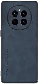 جراب فاخر TPU ناعم بملمس الجلد لحماية العدسة ومقاوم للصدمات والبصمات لهاتف Honor Magic 7 Pro - أزرق