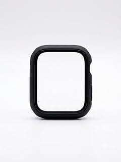 عبوة 2 جراب صلب للكمبيوتر مع واقي شاشة زجاجي متوافق مع ابل واتش Series 9 مقاس 45mm - غطاء حماية كامل ضد الصدمات - أسود