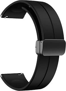22mm Adjustable Soft Silicone Replacement Wrist Strap with Quick Release Compatible with Amazfit Pop 3S, Comfortable Band for Men Women - Black