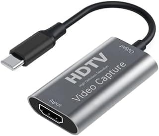 كرت التقاط فيديو 4K 1080p، منفذ Type C إلى HDMI، للبث المباشر وتسجيل الألعاب