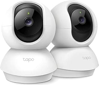 كاميرا داخليه TP-Iink Tapo C200 بدقه 1080p – عبوة من قطعتين كشف الأشخاص، صوت ثنائي الاتجاه، متوافقة مع أليكسا ومساعد Google، مناسبة للأطفال/الحيوانات الأليفة