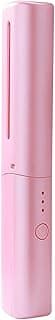Portable Hair Straightener Brush Cordless Compact Rechargeable with USB Charging and Temperature Settings Flat Iron Comb for Effortless Hair Styling (Pink)