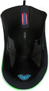 إنكوبوس ماوس ألعاب سلكي RGB موديل SI-9002، إضاءة LED ملونة، أسود