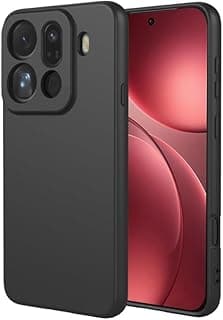 Case for OPPO Find X9 Pro 5G, Ultra-thin Soft Liquid Silicone Frosted TPU Bumper, Shockproof Protective Cover (Black)