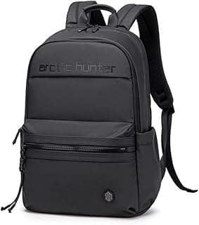 شنطة ظهر كاجوال للابتوب ARCTIC HUNTER B00536 مقاس 15.6 بوصة متعددة الوظائف من قماش أكسفورد مقاوم للماء، أسود