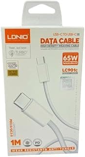 كابل من إل دي إن آي أو بطول 1 متر نوع USB من نوع سي إلى نوع سي متوافق مع الهواتف الذكية
