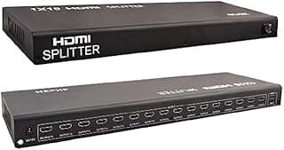 موزع HDMI عدد 1×16 من REVALS يدعم 4K 2K 3D Full HD 1080P، يدعم توصيل عدة شاشات أو تلفزيونات في نفس الوقت، متوافق مع مشغلات Bluray وSky HD وPS3 وPS4 وSTB