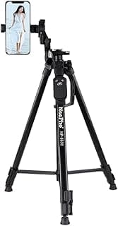 Tripod with Bluetooth Controller Rechargeable Thick Rugged Aluminium Body Professional Phone Holder 60 Inch Tripod Neepho F8830