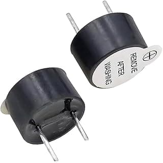 2 Pack 12V Mini Buzzer Alarm Buzzer Mini Buzzer Small 9x5mm Alarm 12v Integrated DC Long Sound TMB09A05 Sounder Speaker Alarm AC Fit Piezo Arduino High Temperature Resistance