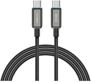 Recci RS42CC Lamp Display PD240W Fast Charging C to C Cable - Black