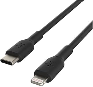 كابل Lightning إلى Type-C من PVC، طول 1 متر - أسود