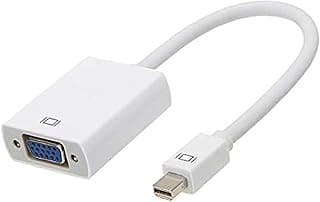 محول كابل منفذ ميني ديسبلاي الى VGA لجهاز ماك بوك ابيض عدد المنافذ: 2