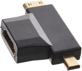 محول من HDMI أنثى إلى HDMI Micro وHDMI ذكر - أسود