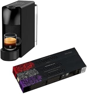 Nespresso Essenza Mini C30 Coffee Machine Black + 30 Free Gift Coffee Capusles (Pack May Vary)