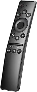 جهاز تحكم عن بعد عالمي لتلفزيون سامسونج سمارت تي في، بديل ريموت HDTV 4K UHD منحني QLED والمزيد من اجهزة التلفزيون، مع ازرار الفيديو لبرايم ونتفليكس، أسود
