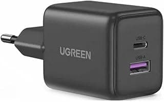 شاحن حائط جان X516 بقدرة 30 وات، مكون من 1 USB نوع ايه و1 USB نوع سي من يوجرين، لون أسود