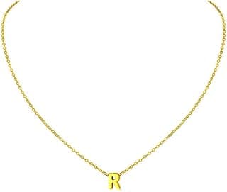 Julia Store Dainty Initial Necklaces for Women 18K Gold Plated Stainless Steel Trendy Letter Necklace Personalized Initial Love Pendant Necklace Tiny Letter Name Necklaces Gift