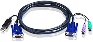 ATEN 2L-5503UP 3M USB KVM CABLE WITH BUILT-IN PS2 TO USB CONVERTER